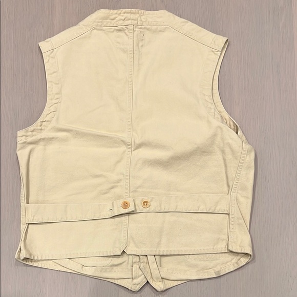VINTAGE Ralph Lauren Beige Utility Vest - Picture 4 of 4